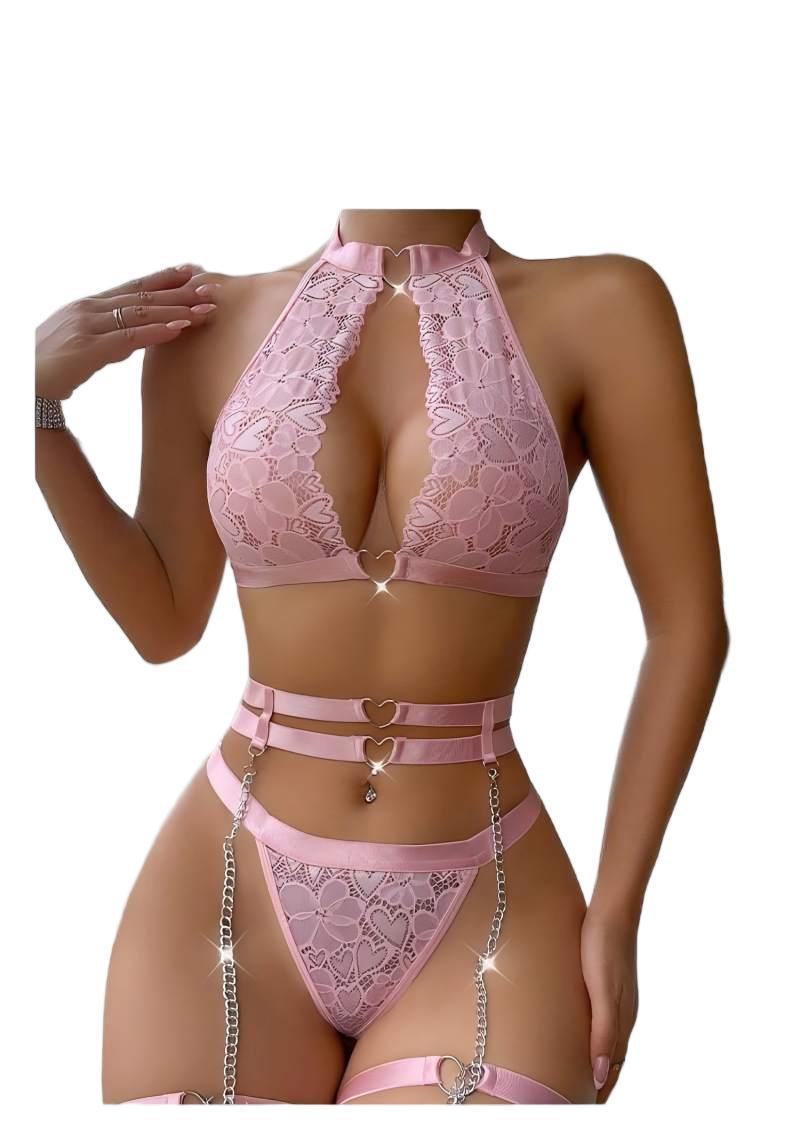 Sexy Lingerie Set Push Up Lace - Underwire Bra Padded review and price