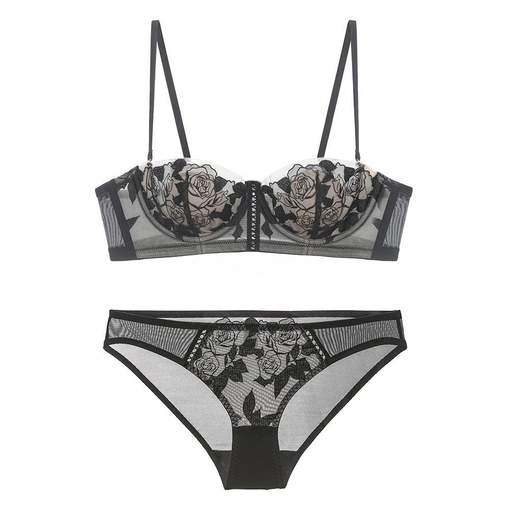 Purcoral Floral Rose Lace Balc - Demi Bra Balconette review and price
