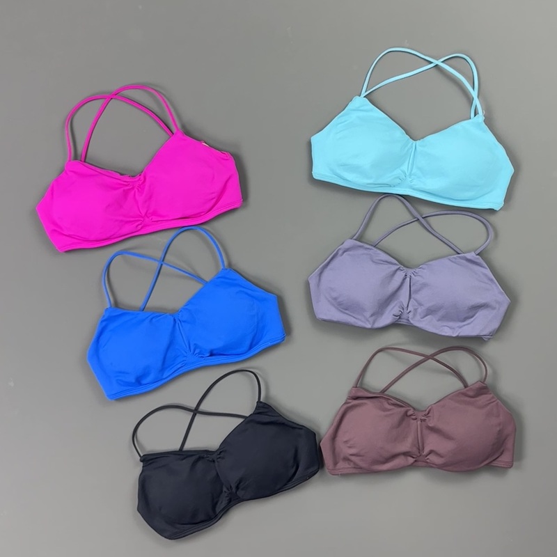 HISTELLO Front Ruched Cross Ba - Sports Bra Racerback review and price