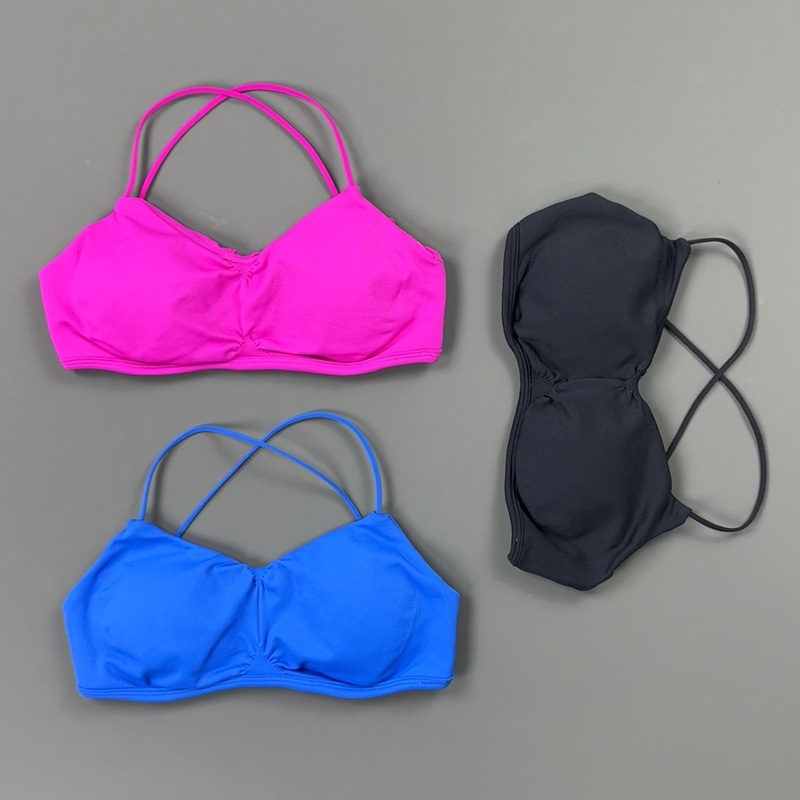 HISTELLO Front Ruched Cross Ba - Sports Bra Racerback review and price
