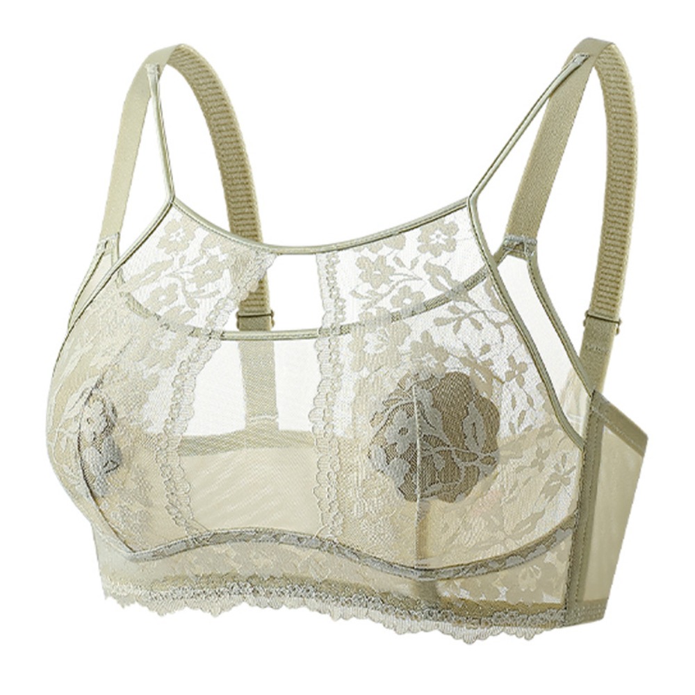 Fashion Mesh Flower Wireless D - Sheer Mesh Bra review and price